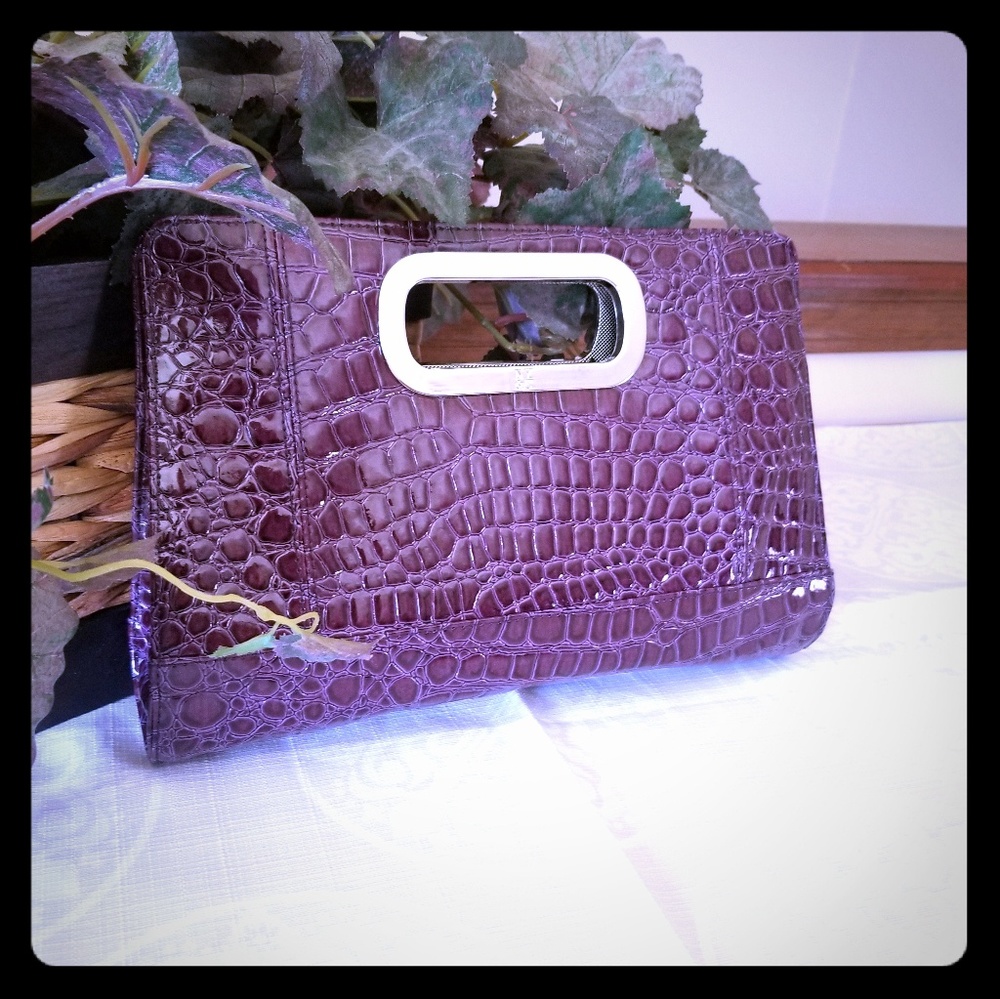 New York and Company purple clutch